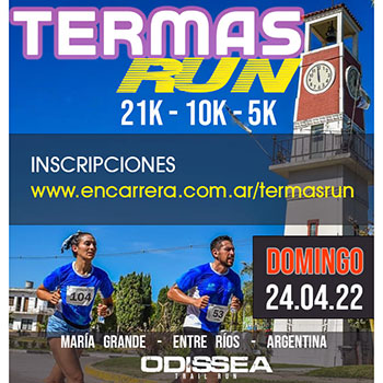 TERMAS RUN, ESTE DOMINGO EN MARIA GRANDE