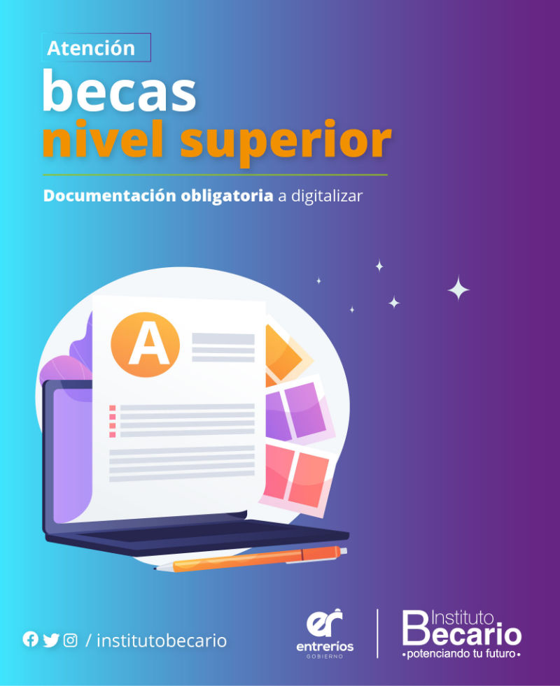 Continúa abierta la inscripción para becas del nivel superior del Becario