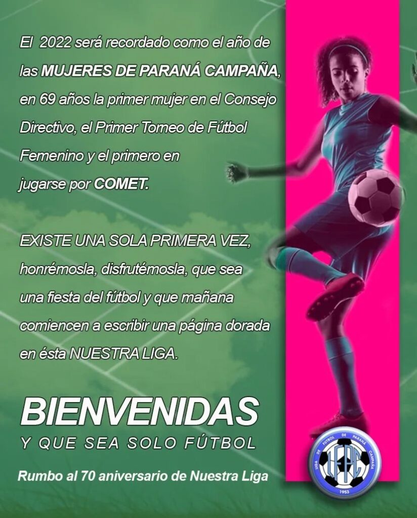 Arranca el fútbol femenino en Paraná Campaña