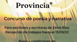 Primer concurso de poesía y narrativa de Entre Ríos “Luz de provincia”
