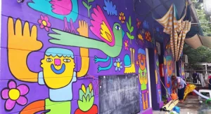 Por el mes de la lactancia materna, pintan murales en cuatro hospitales entrerrianos