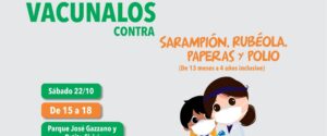 Realizan jornadas de vacunación este fin de semana contra Sarampión, Rubéola, Paperas y Poliomielitis en Paraná