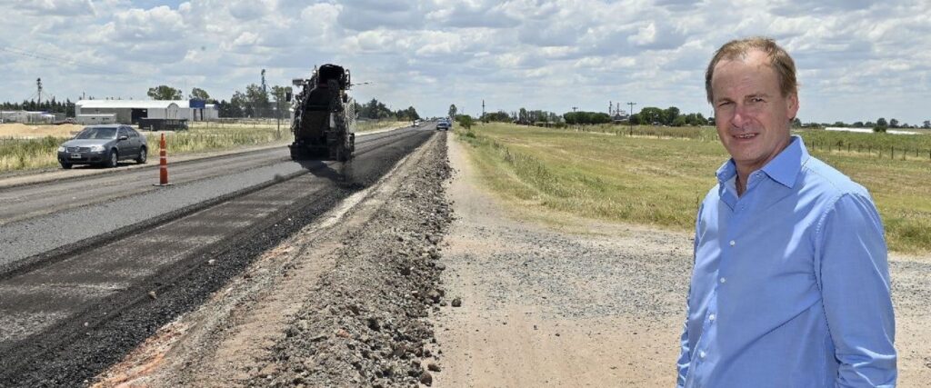 Bordet recorrió la obra de una ruta clave para el corredor productivo del Mercosur