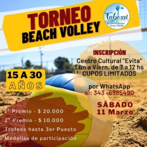 TABOSSI –  Torneo de Beach Voley en el «Espacio Jóven»