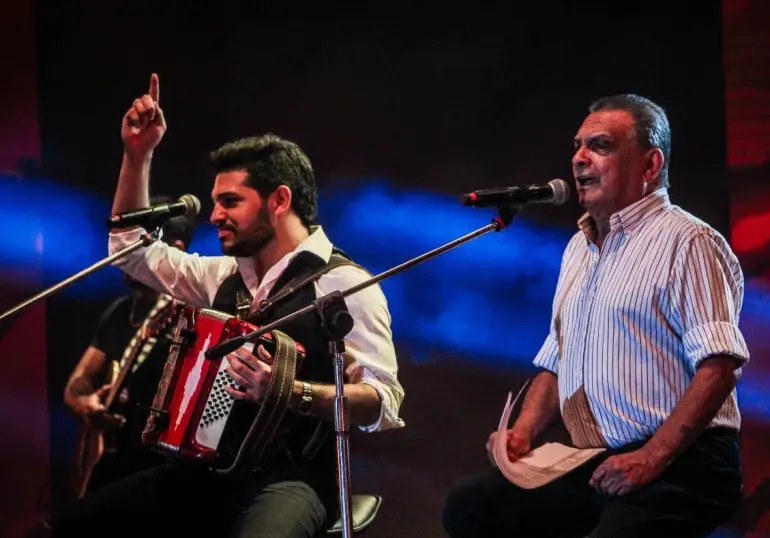 Mario y Chingoli Boffil en el Barrio Sur