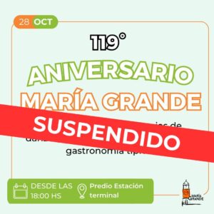 Se suspendió el Festival por el 119º aniversario de la ciudad