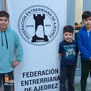 Tres chicos mariagrandenses en el podio del ajedrez a nivel provincial
