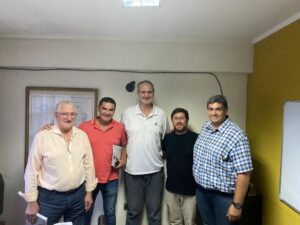 Dirigentes de Atlético María Grande fueron recibidos por el Secretario de Deportes Sebastian Uranga