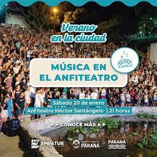 Paraná: Este sábado 20  habrá “Música en el Anfiteatro”
