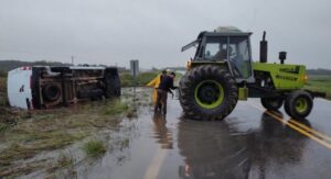 Góngora detalló accidentes viales en rutas 18 y 12 por las intensas lluvias