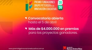 Fundación Banco Entre Ríos convoca al premio “A la innovación educativa”