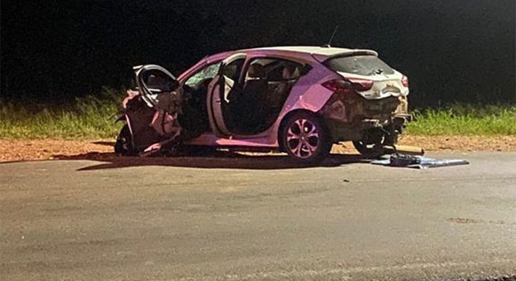 Fatal accidente en Federación: Uno de los autos terminó a 30 metros del impacto dos muertos