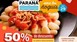 Hoy habrá 50% de descuentos en platos de ñoquis