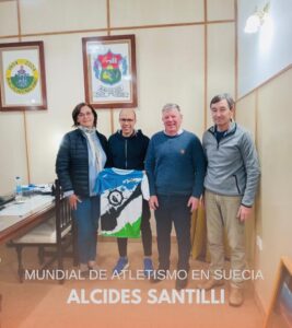 Alcides Santilli fue recibido por el Intendente Solari, en la previa a su participación en el mundial de atletismo