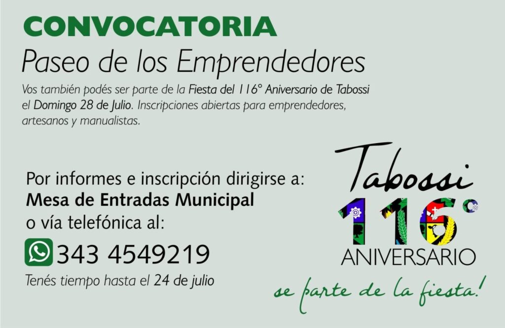 TABOSSI celebra sus 116 años e invita a los emprendedores a ser parte