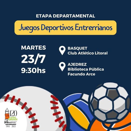 JUEGOS DEPORTIVOS ENTRERRIANOS EN MARIA GRANDE