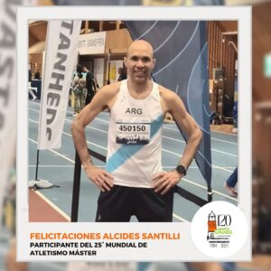 Desde el Municipio felicitaron a Alcides Santilli por su participación en el Mundial master de atletismo