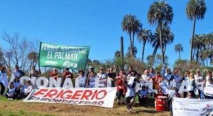 Frigerio entró en helicóptero al Palmar y evitó cruzarse a docentes