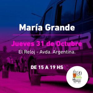 ESTE JUEVES 31, PUNTO ATER MOVIL EN MARIA GRANDE