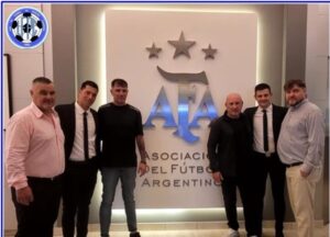 Bruno Bianqueri y Maximiliano Clauss firmaron sus contratos con la Asociación del Futbol Argentino