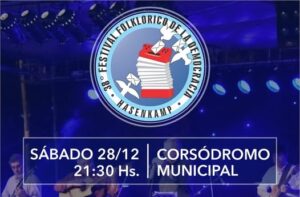 HASENKAMP : ESTE SABADO – 38° FESTIVAL FOLKCLÓRICO DE LA DEMOCRACIA.