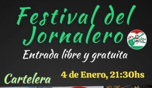 FESTIVAL DEL JORNALERO, ESTE SABADO EN EL ANFITEATRO MUNICIPAL